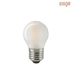 LED Filament light bulb DROP, 230V,  4.5cm / L 7.8cm, E27, 4.5W 2700K 470lm 300, dimmable, matt