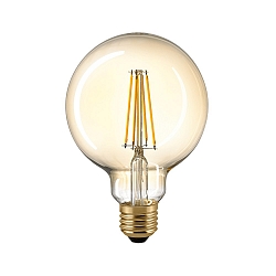 LED Filament lyskilde GLOBE G95 GOLD, 230V, � 9.5cm / L 14cm, E27, 4.5W 2500K 400lm, d�mpbar, guld / klar