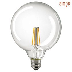 LED Filament light bulb GLOBE G125, 230V,  12.5cm / 17.8cm, E27, 7W 2700K 806lm 300, dimmable, clear