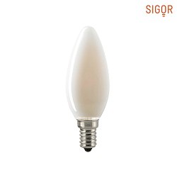 LED Filament light bulb CANDLE, 230V,  3.5cm / L 9.7cm, E14, 4.5W 2700K 400lm 300, dimmable, opal shadowless