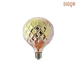 LED ORIENTAL Globe lamp TANIS G125, 230V,  12.5 / L 17cm, 230Vac, E27, 4W 1500K 130lm 330, dimmable, structured glass