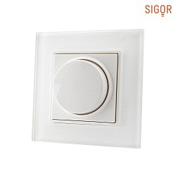 luxigent Wall remote control rotary knob 1 channel, DIM, reach 20-30m, flat design, removable frame
