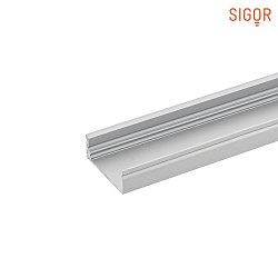 Surface profile FLAT 12 - for LED Strips up to 1.23cm width, for wall and ceiling mounting, length 200cm