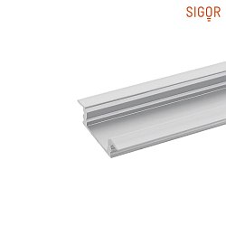 Indbygningsprofil FLAD 12 - til LED Strips op til 1.22cm bredde, med sidevinge, lngde 100cm