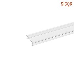 Cover for Recessed profile 12 / Surface profile 12 / Surface profile FLAT 12 / Wall recessed profile 14, flush, length 100cm, cl