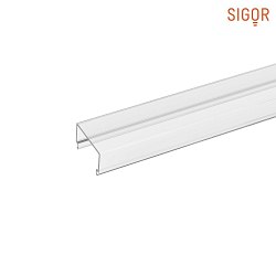 Cover for Alu mounting track 15, high, length 100cm, opal