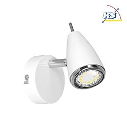LED Vg spotlight LINDA, 1-flamme, krom, LED, hvid