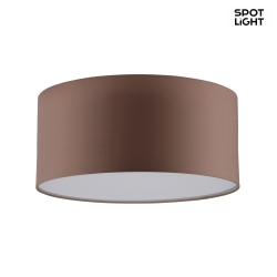 LED ceiling luminaire JOSEFINA,  28cm, metal / fabric / acrylic, white, brown / white
