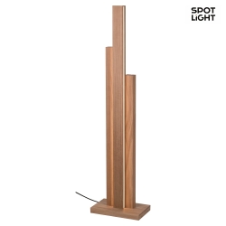 LED standing luminaire MANHATTAN, 3-flame, 60W 3000K 5600lm, with touch dimmer, oiled oak / anthracite