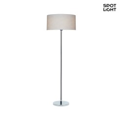 Floor lamp LEILA, 1xE27, base chrome, shade crocodile