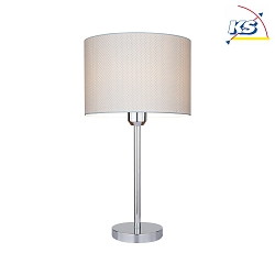 Table lamp LEILA, 1xE27, base chrome, shade dots