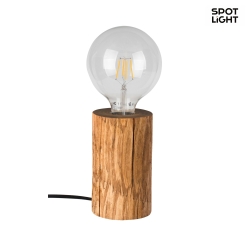 Table luminaire TRABO TABLE, 15cm, E27, stained pine