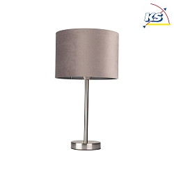 Table lamp SCARLETT, 1xE27, base satin, gray