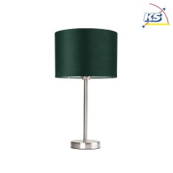 Table lamp SCARLETT, 1xE27, base satin, green