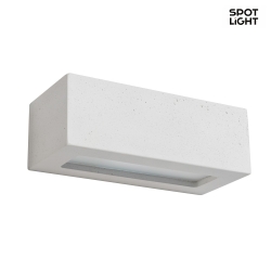 Wall luminaire BLOCK SQUARE, E27, frosted glass, white