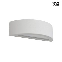 Wall luminaire BLOCK ROUND, E27, frosted glass, white