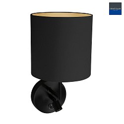 wall luminaire NOOR 2 flames E27 IP20, black dimmable