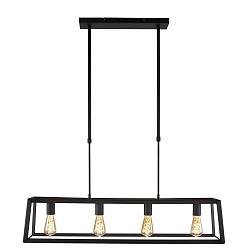 Mexlite Pendel BUCKLEY, 4-flammer, sort