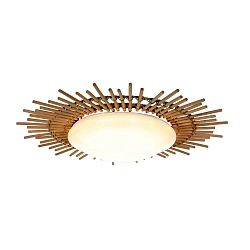 AN Loftlampe AURA, Bambusring, hvid