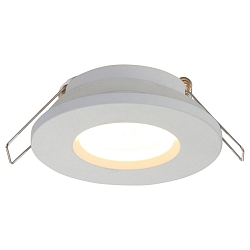 recessed luminaire P�LITE SPOT round, rigid, with open cable GU10 IP44, white matt dimmable