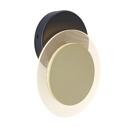 V�g- og Loftlampe LIDO rund, justerbar, indirekte, perforeret IP20, sort mat d�mpbar