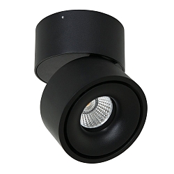 Loftlampe FEZ 1-flamme, rund, svingbar, drejelig, g� tilbage IP20, sort mat d�mpbar