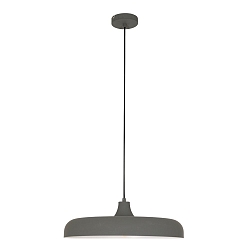 pendant luminaire KRISIP down, 1 flame, flat E27 IP20, grey, mat dimmable