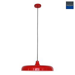 pendant luminaire KRISIP down, 1 flame, flat E27 IP20, red dimmable
