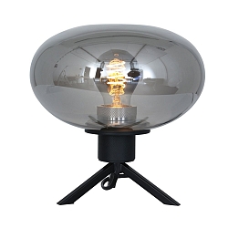 Bordlampe REFLEXION - � 22CM 1-flamme, flad, med afbryder, med stik E27 IP20, sort mat 