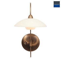 wall luminaire SOVEREIGN CLASSIC rotatable, with plug, with touch dimmer G9 IP20, brushed bronze dimmable