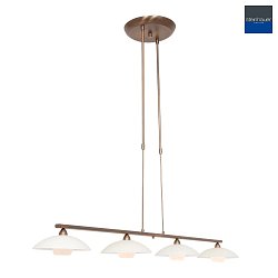 pendant luminaire SOVEREIGN CLASSIC 4 flames, with switch, adjustable, with touch dimmer G9 IP20, brushed bronze dimmable