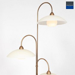 floor lamp SOVEREIGN CLASSIC 3 flames, with touch dimmer G9 IP20, brushed bronze dimmable