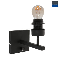 wall luminaire STANG 1 flame, without shade E27 IP20, black matt dimmable