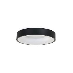 Loftlampe RINGLEDE - � 30CM lille, rund, direkte / indirekte IP20, sort mat d�mpbar
