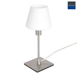 table lamp ANCILLA 1 flame, long, with switching function, conical E14 IP20, steel brushed dimmable