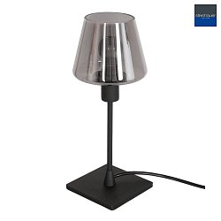 table lamp ANCILLA 1 flame, with switching function, conical E14 IP20, black matt dimmable