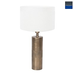 table lamp BASSISTE R E27 IP20, bronze, white