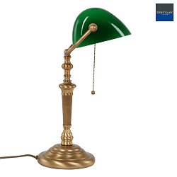 Steinhauer Bordlampe ANCILLA, 1-flamme, glas grøn, bronze