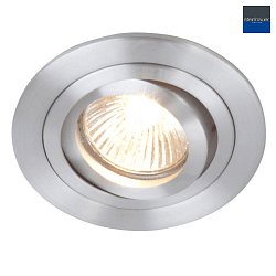 recessed luminaire PLITE SPOT round, swivelling GU10 IP20, steel brushed dimmable