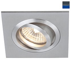 recessed luminaire PLITE SPOT swivelling, square GU10 IP20, steel brushed dimmable