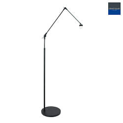 floor lamp PRESTIGE CHIC without shade, with jointed arm, adjustable E27 IP20, steel brushed 