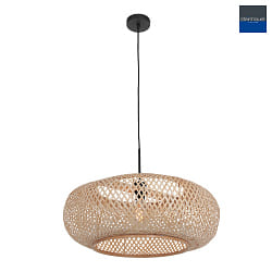 pendant luminaire SPARKLED LIGHT - IKARO 1 flame, round E27 IP20, beech, natural colour dimmable