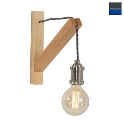 wall luminaire DION 1 flame, rigid, without shade E27 IP20, birch, natural colour 