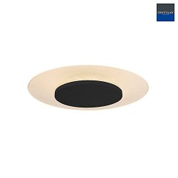 ceiling luminaire LIDO round, medium, indirect, perforated IP20, black matt dimmable