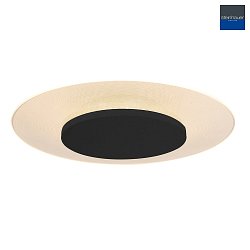 ceiling luminaire LIDO large, round, indirect, perforated IP20, black matt dimmable