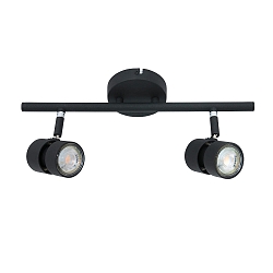 Spotlight bar NATASJA 2-flammer, Dim-To-Warm, justerbar GU10 IP20, st�l b�rstet d�mpbar