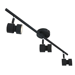 Spotlight bar NATASJA 3-flammer, lang, Dim-To-Warm, justerbar GU10 IP20, st�l b�rstet d�mpbar