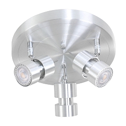 Spotlight bar NATASJA 3-flammer, rund, Dim-To-Warm, justerbar GU10 IP20, st�l b�rstet d�mpbar