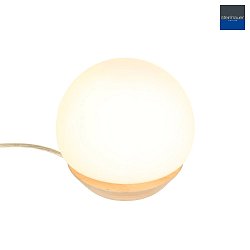table lamp ANCILLA round, short, with touch dimmer G9 IP20, beech, natural colour dimmable