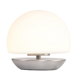 Bordlampe ANCILLA rund, kort, med touch-d�mper G9 IP20, b�g, naturlig farve d�mpbar